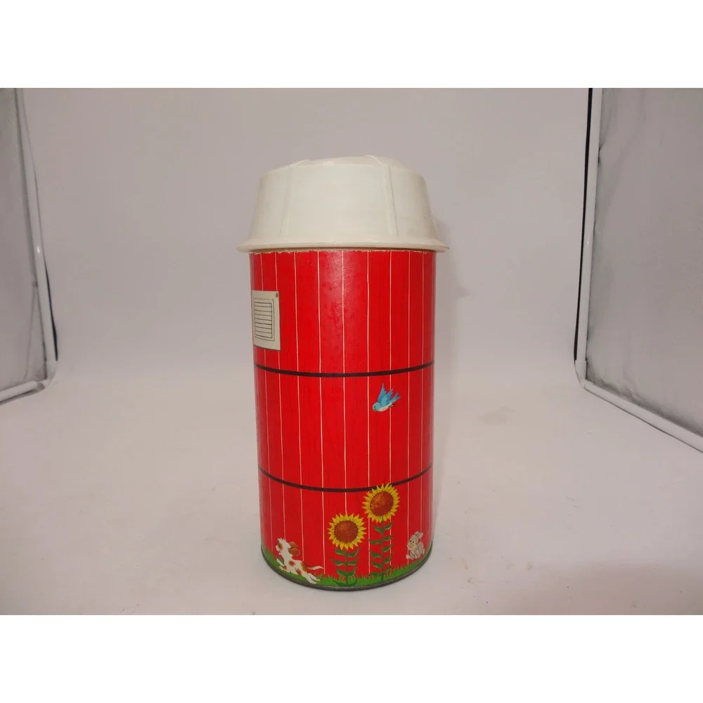 Fisher Price Little People Farm Silo with Lid Red Toy Accessory Vintage 1968